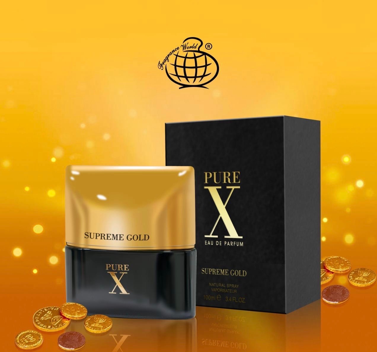 Fragrance World Pure X Supreme Gold · 100 мл