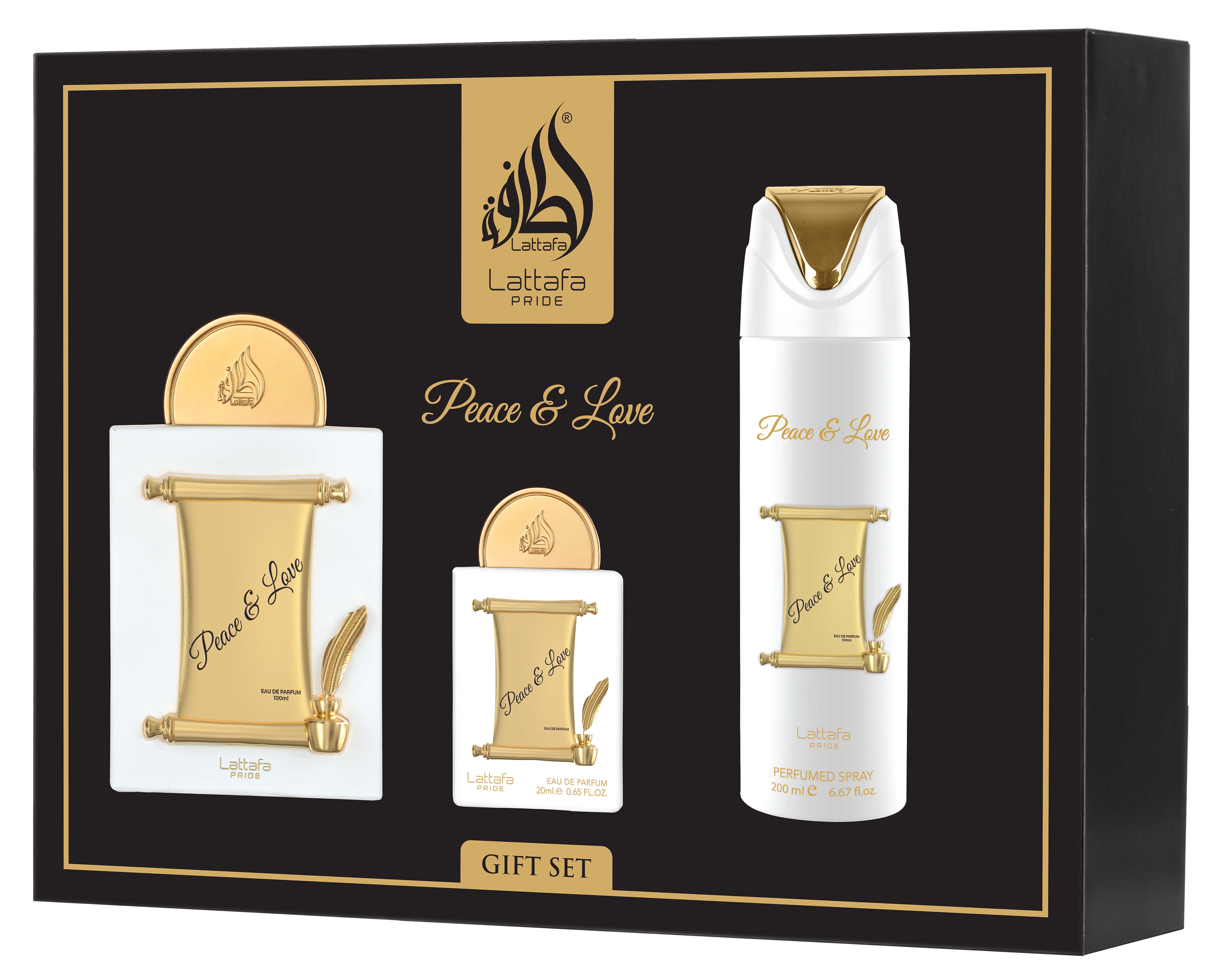 Lattafa Peace and Love Set 3 предмета — Lattafa Perfumes